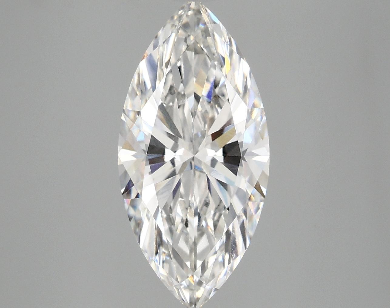 3.03 Carat Marquise Shaped Excellent Cut VVS2 IGI Certified Lab Grown Diamond
