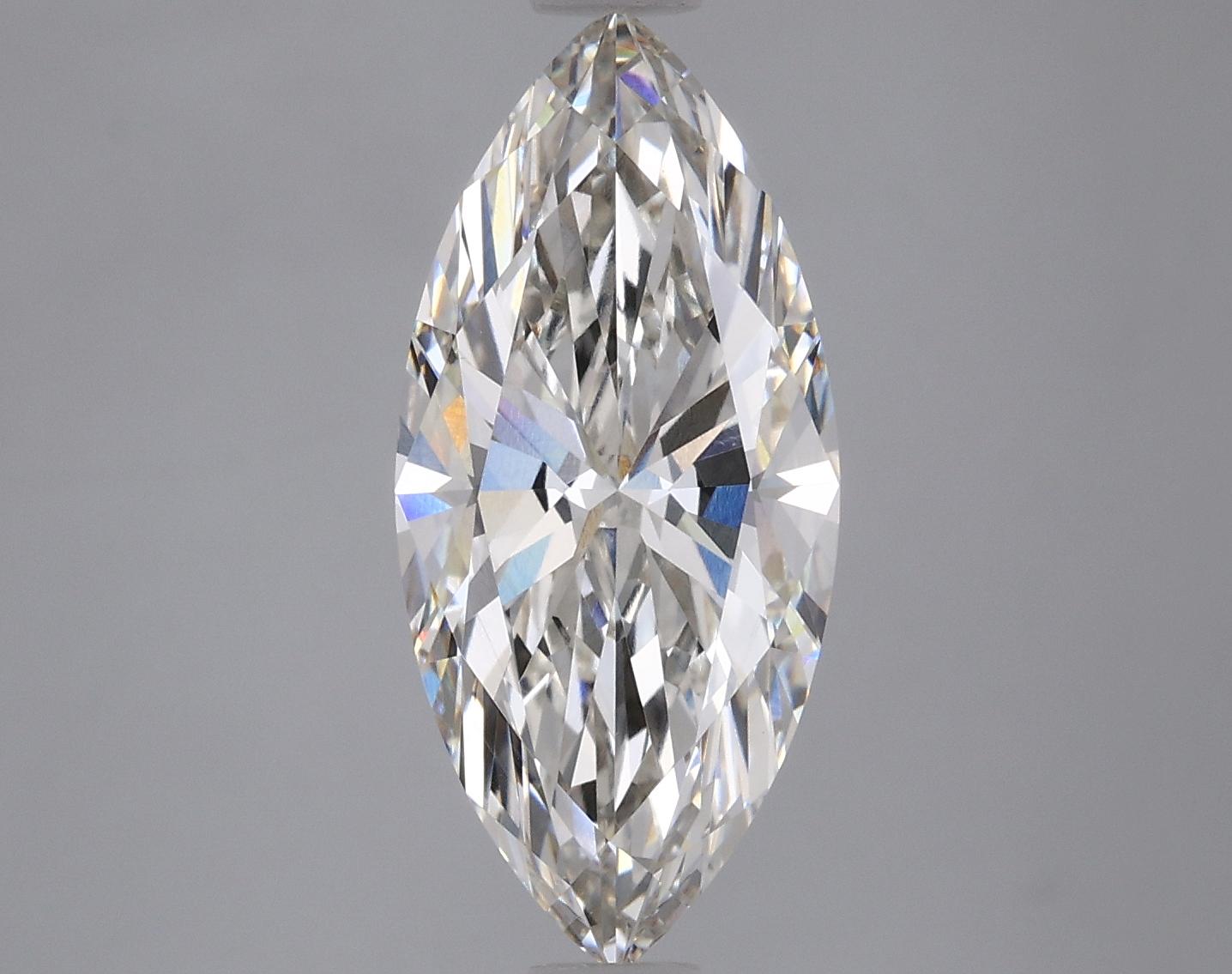 3.65 Carat Marquise Shaped Excellent Cut VVS2 IGI Certified Lab Grown Diamond