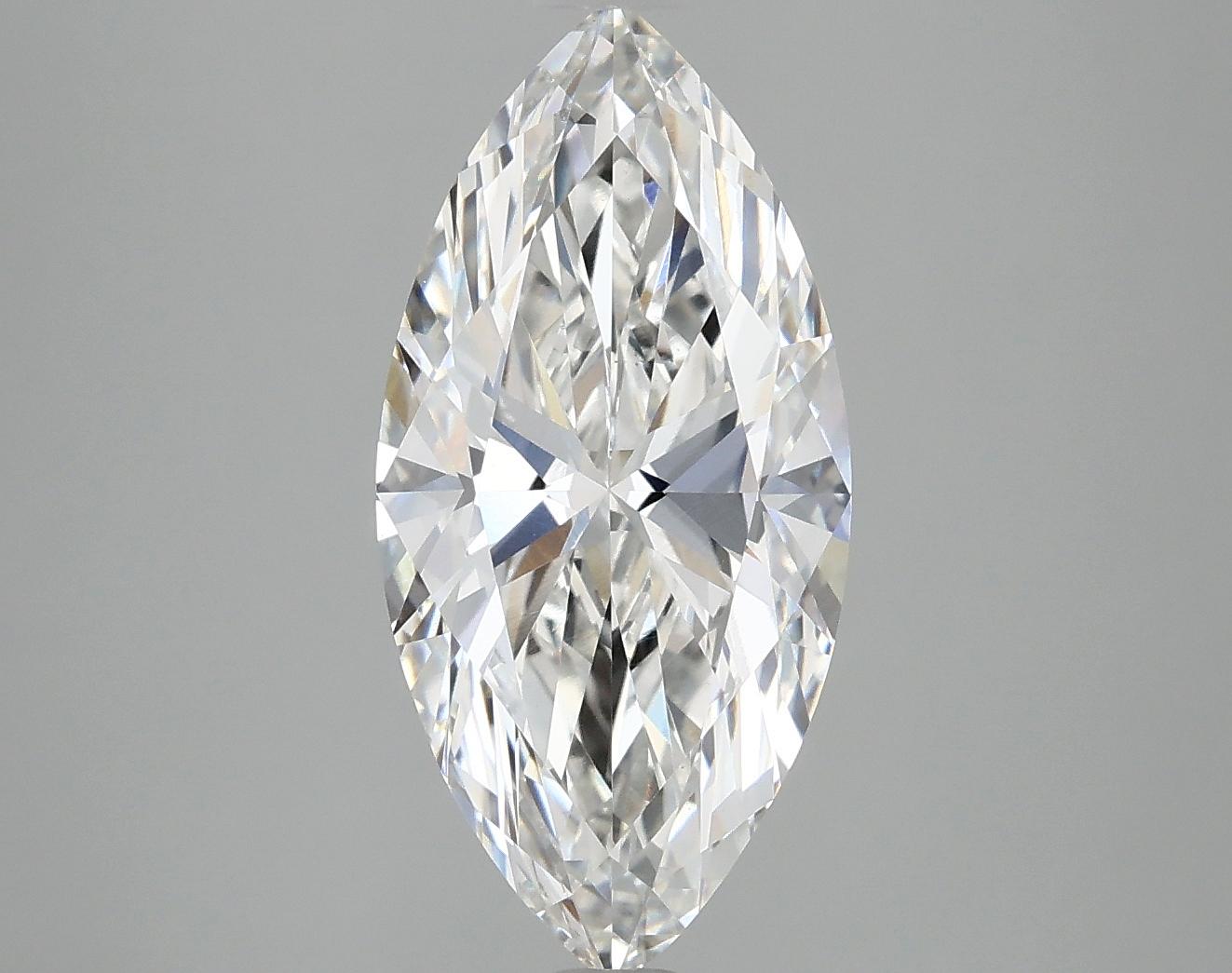 3.02 Carat Marquise Shaped Excellent Cut VVS2 IGI Certified Lab Grown Diamond