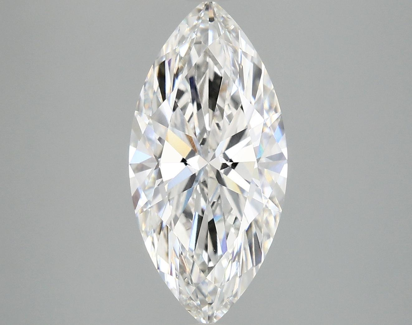 3.08 Carat Marquise Shaped Excellent Cut VVS2 IGI Certified Lab Grown Diamond