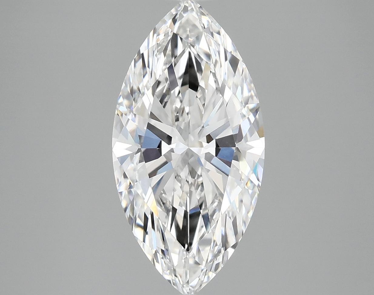 3.08 Carat Marquise Shaped Ideal Cut VVS2 IGI Certified Lab Grown Diamond