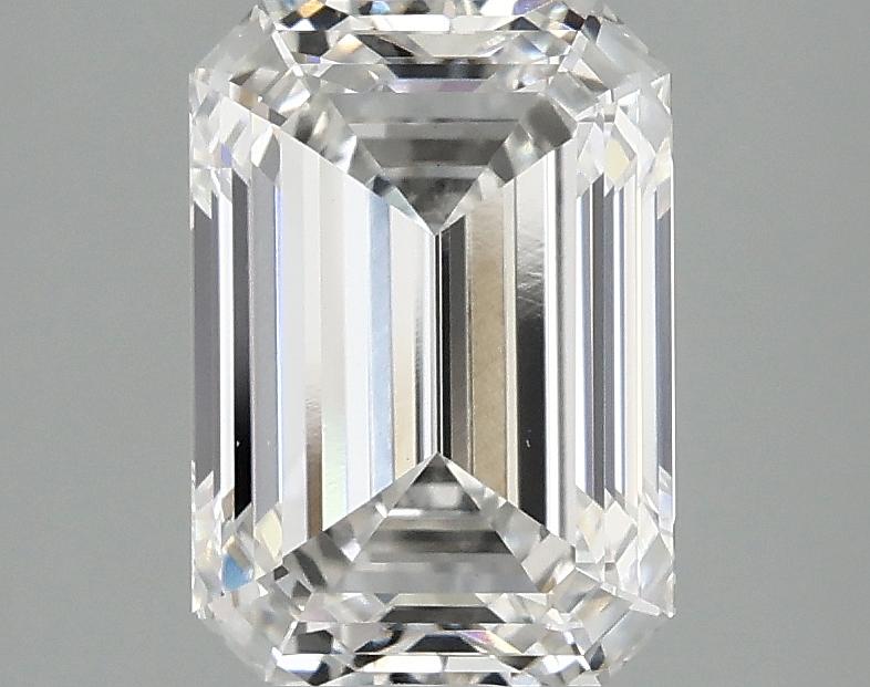 2.5 Carat Emerald Shaped Ideal Cut VVS2 IGI Certified Lab Grown Diamond