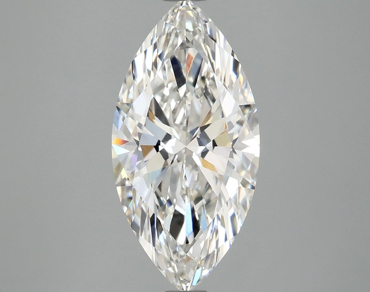 2.88 Carat Marquise Shaped Ideal Cut VVS2 IGI Certified Lab Grown Diamond