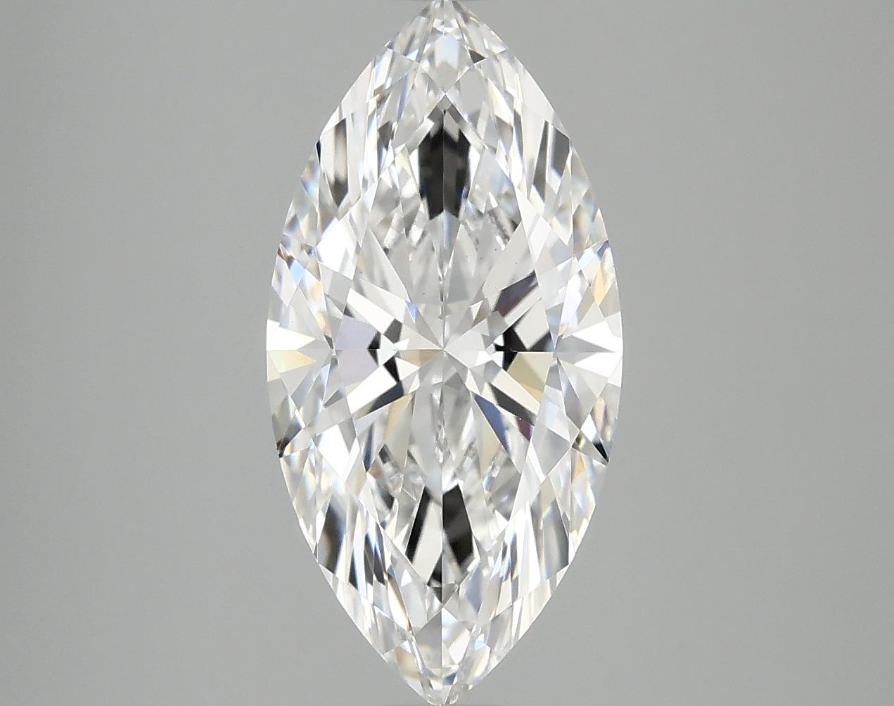 3.02 Carat Marquise Shaped Ideal Cut VVS2 IGI Certified Lab Grown Diamond