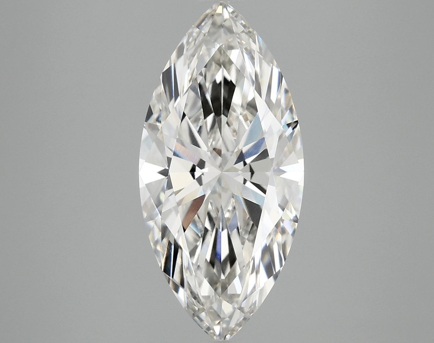 3.08 Carat Marquise Shaped Excellent Cut VVS2 IGI Certified Lab Grown Diamond