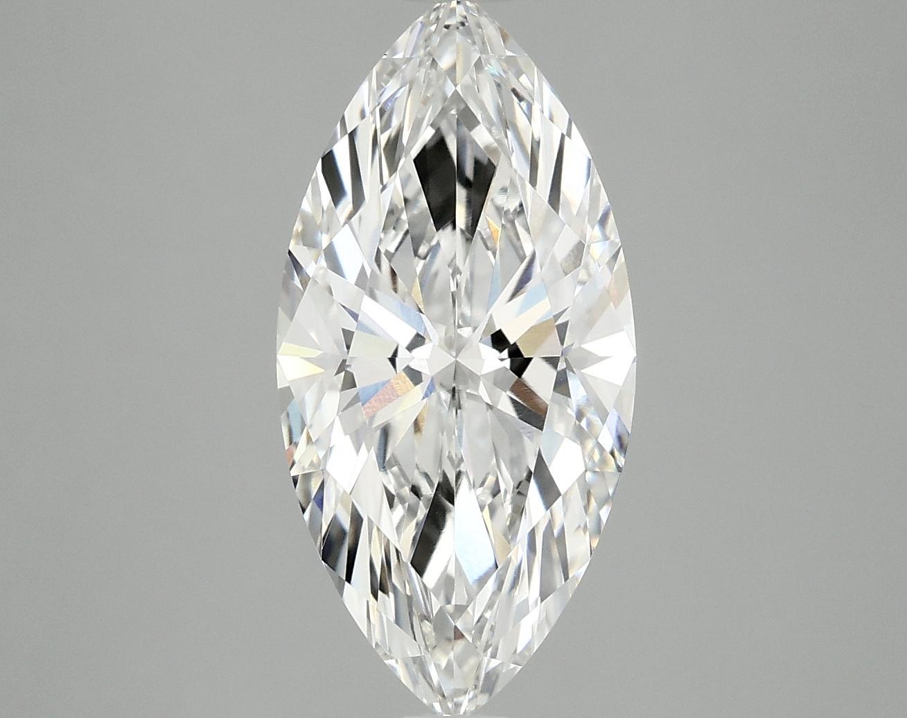 3.09 Carat Marquise Shaped Ideal Cut VVS2 IGI Certified Lab Grown Diamond