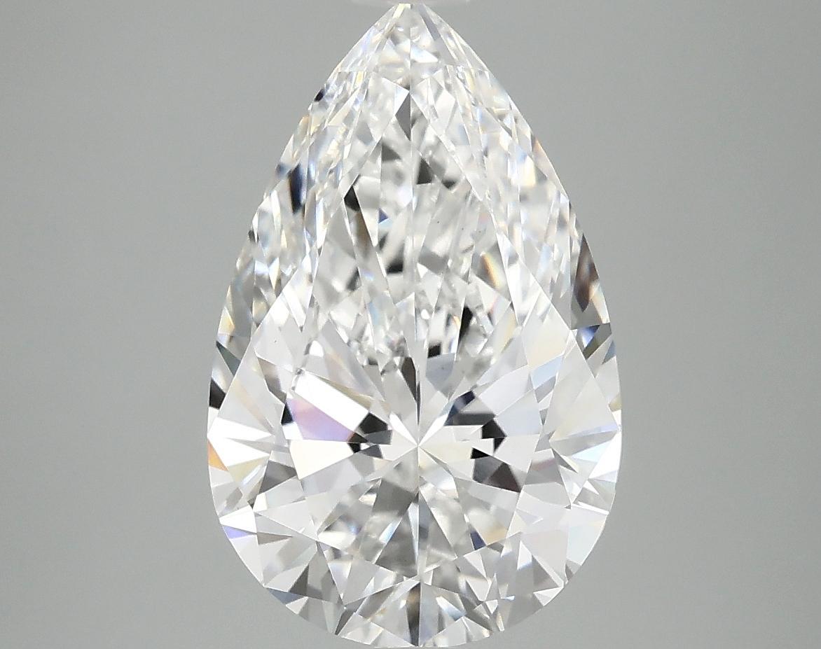 3.88 Carat Pear Shaped Ideal Cut VVS2 IGI Certified Lab Grown Diamond