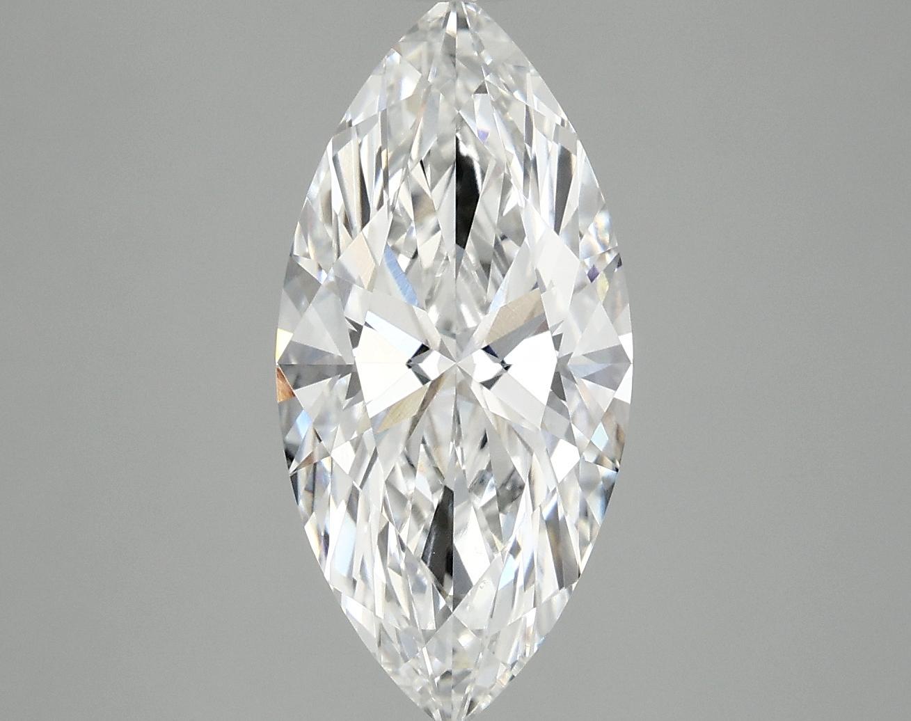 3.06 Carat Marquise Shaped Excellent Cut VVS2 IGI Certified Lab Grown Diamond