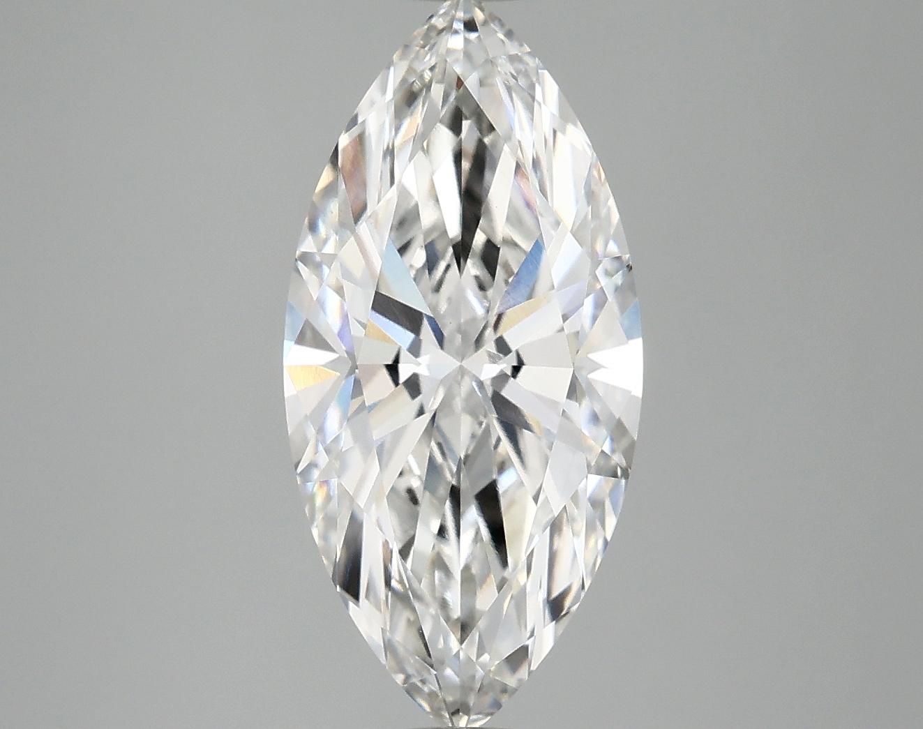 3.09 Carat Marquise Shaped Excellent Cut VVS2 IGI Certified Lab Grown Diamond