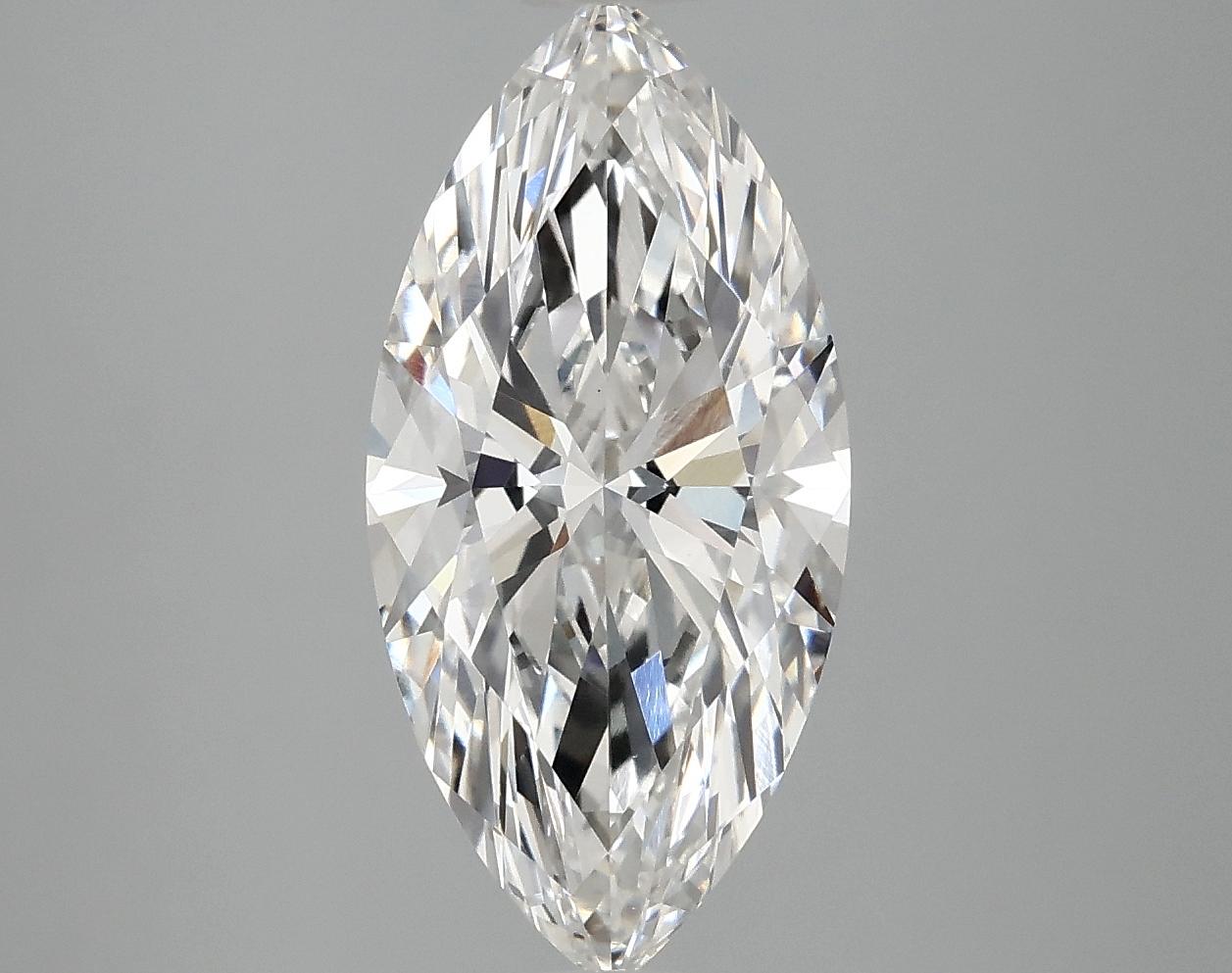 3.05 Carat Marquise Shaped Excellent Cut VVS2 IGI Certified Lab Grown Diamond