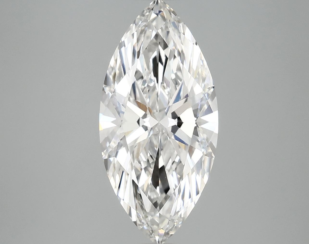 2.84 Carat Marquise Shaped Excellent Cut VVS2 IGI Certified Lab Grown Diamond