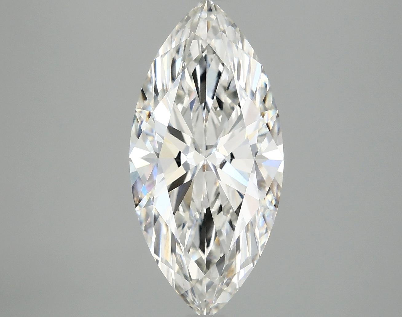 3.04 Carat Marquise Shaped Excellent Cut VVS2 IGI Certified Lab Grown Diamond