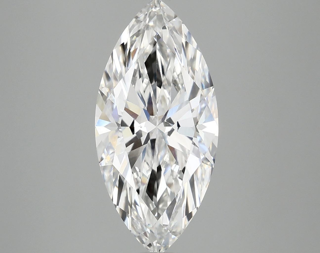3.05 Carat Marquise Shaped Excellent Cut VVS2 IGI Certified Lab Grown Diamond