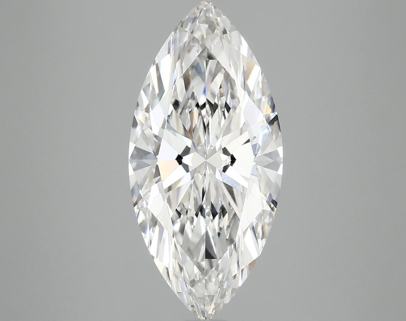 2.98 Carat Marquise Shaped Excellent Cut VVS2 IGI Certified Lab Grown Diamond