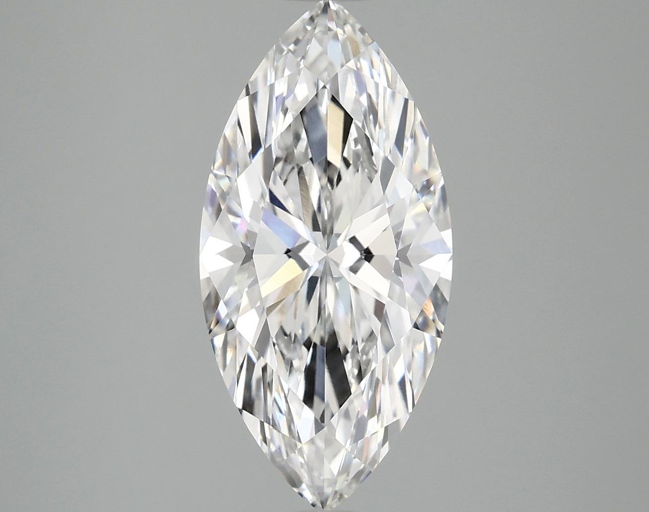 3.07 Carat Marquise Shaped Ideal Cut VVS2 IGI Certified Lab Grown Diamond