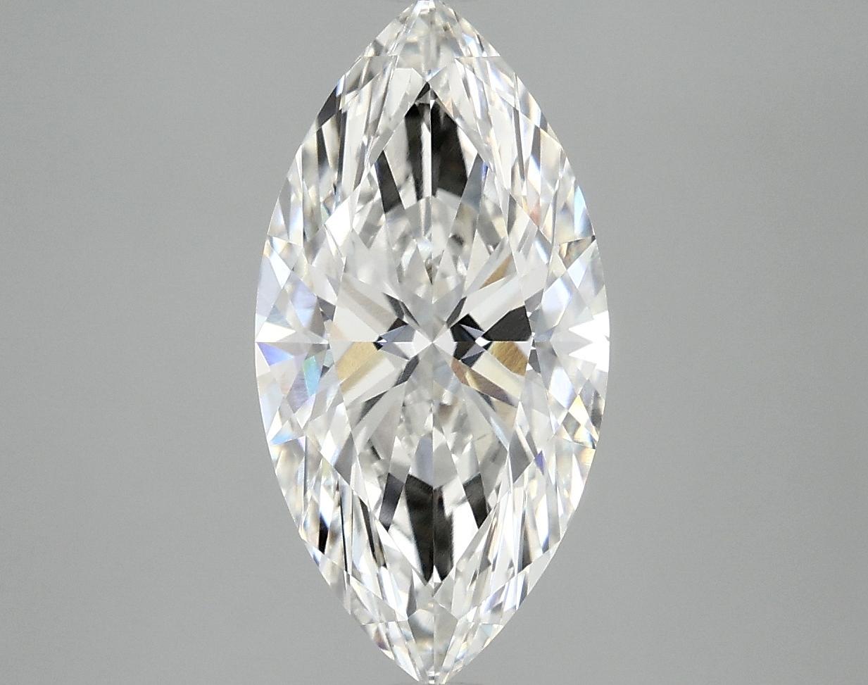 3.06 Carat Marquise Shaped Ideal Cut VVS2 IGI Certified Lab Grown Diamond