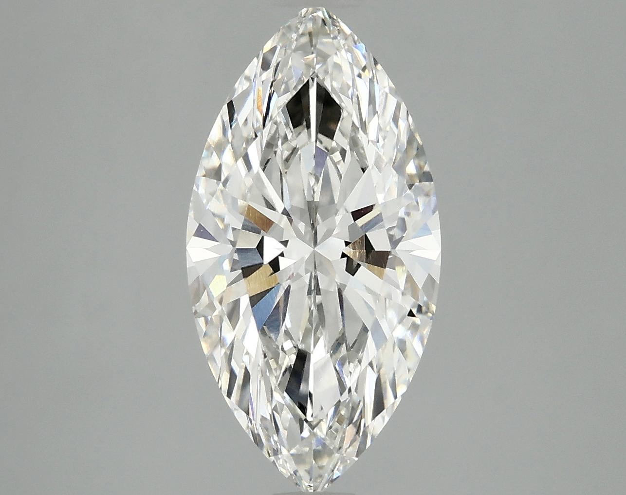 3.08 Carat Marquise Shaped Ideal Cut VVS2 IGI Certified Lab Grown Diamond