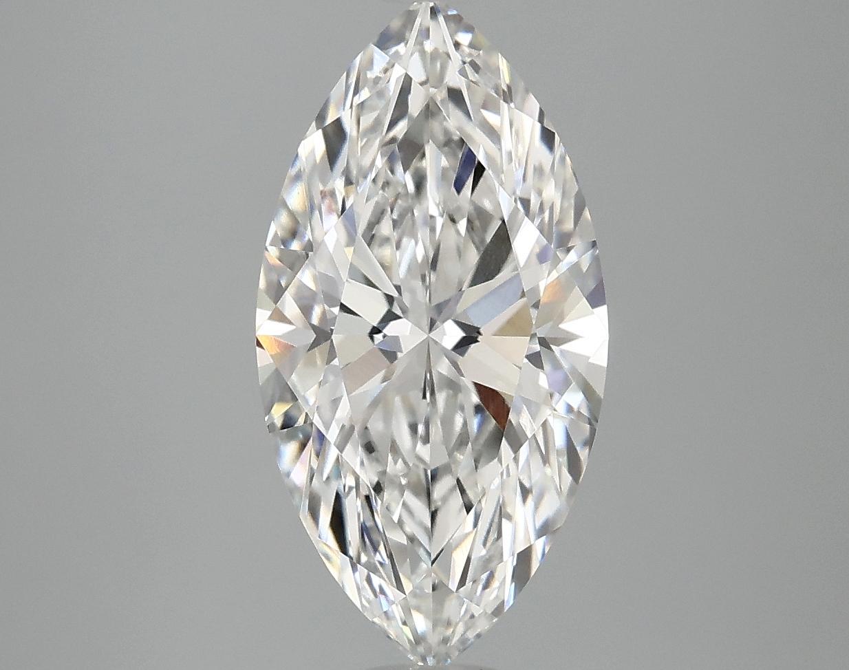 3.06 Carat Marquise Shaped Ideal Cut VVS2 IGI Certified Lab Grown Diamond