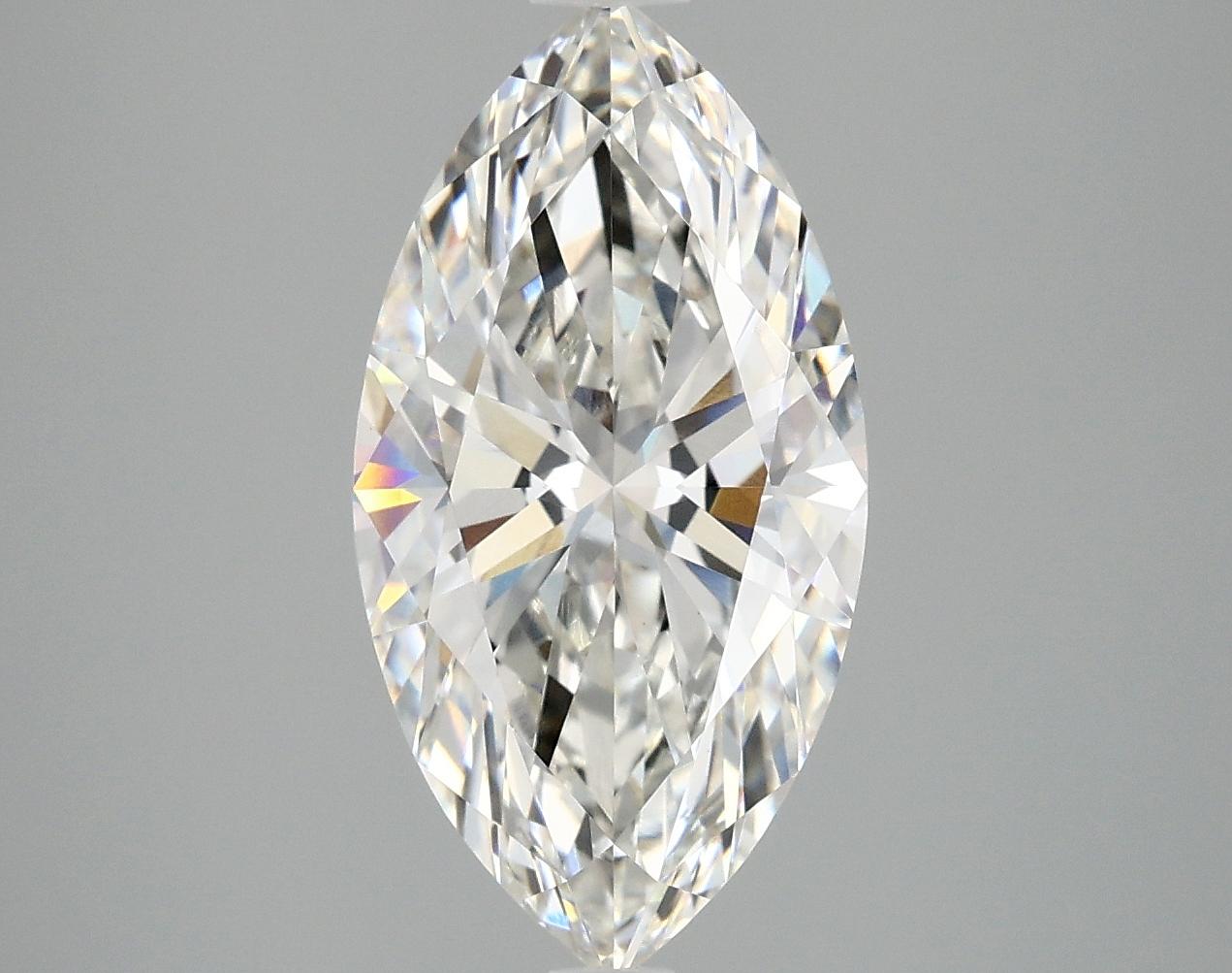 3.06 Carat Marquise Shaped Ideal Cut VVS2 IGI Certified Lab Grown Diamond
