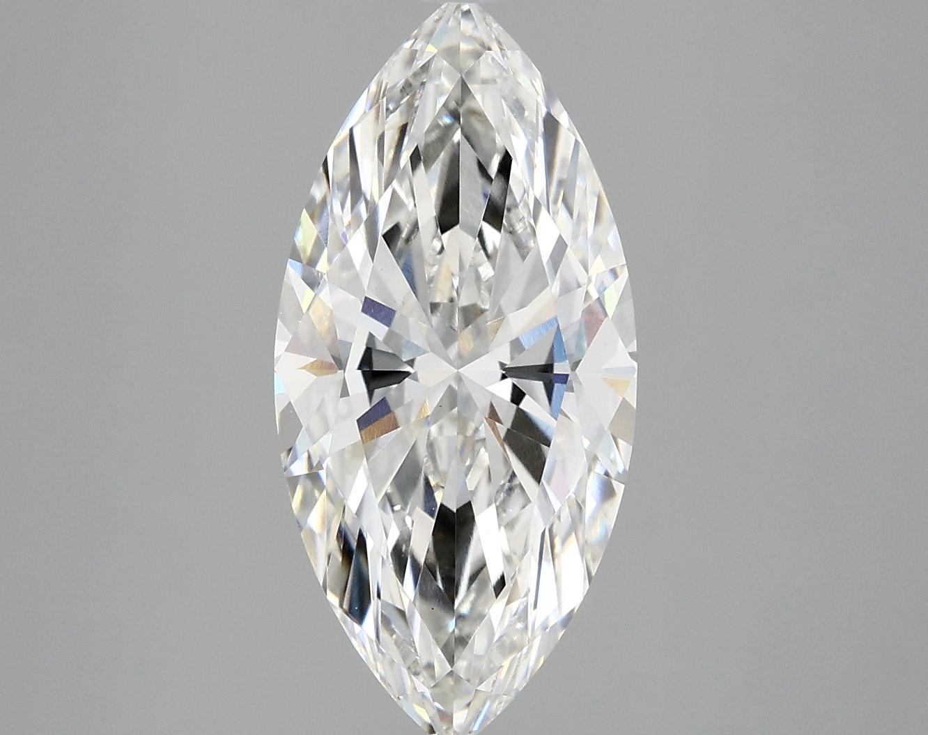2.98 Carat Marquise Shaped Excellent Cut VVS2 IGI Certified Lab Grown Diamond