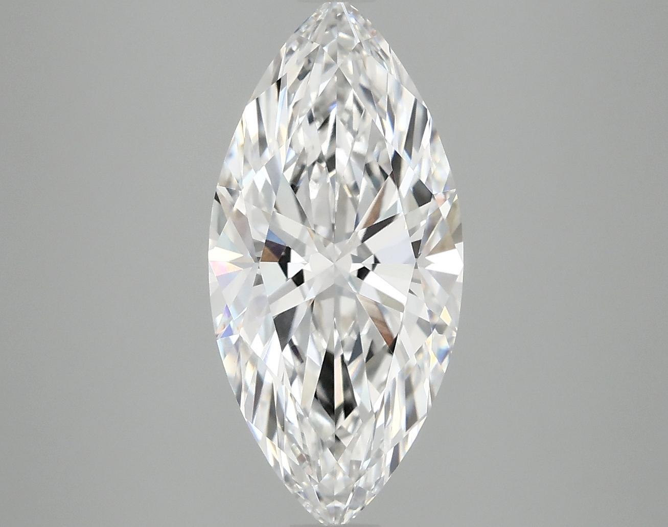 3.09 Carat Marquise Shaped Excellent Cut VVS2 IGI Certified Lab Grown Diamond