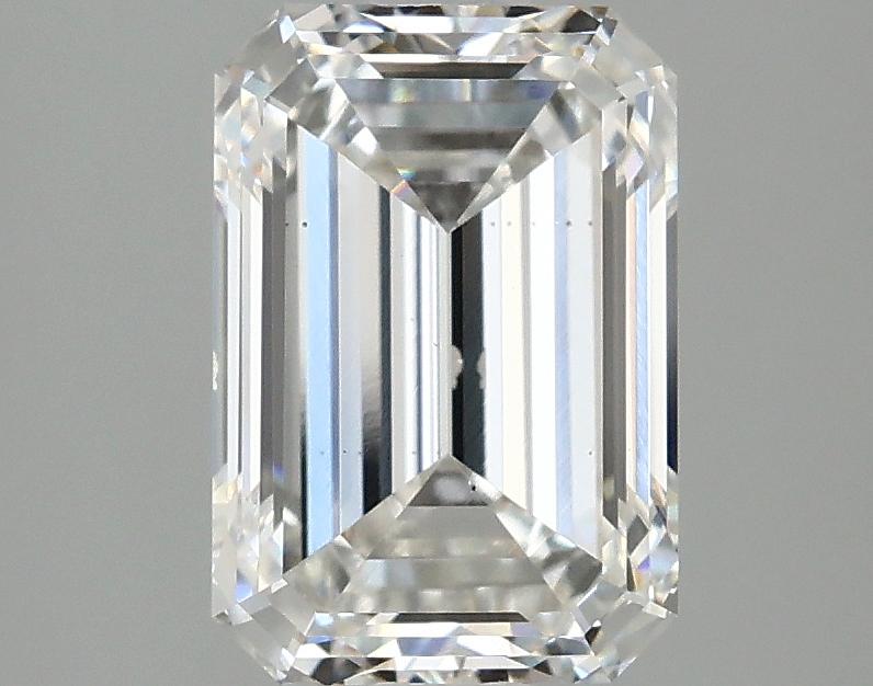 2.46 Carat Emerald Shaped Ideal Cut SI1 IGI Certified Lab Grown Diamond