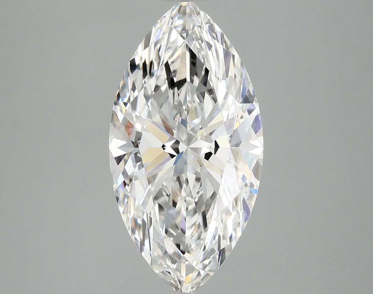 3.07 Carat Marquise Shaped Ideal Cut VVS2 IGI Certified Lab Grown Diamond