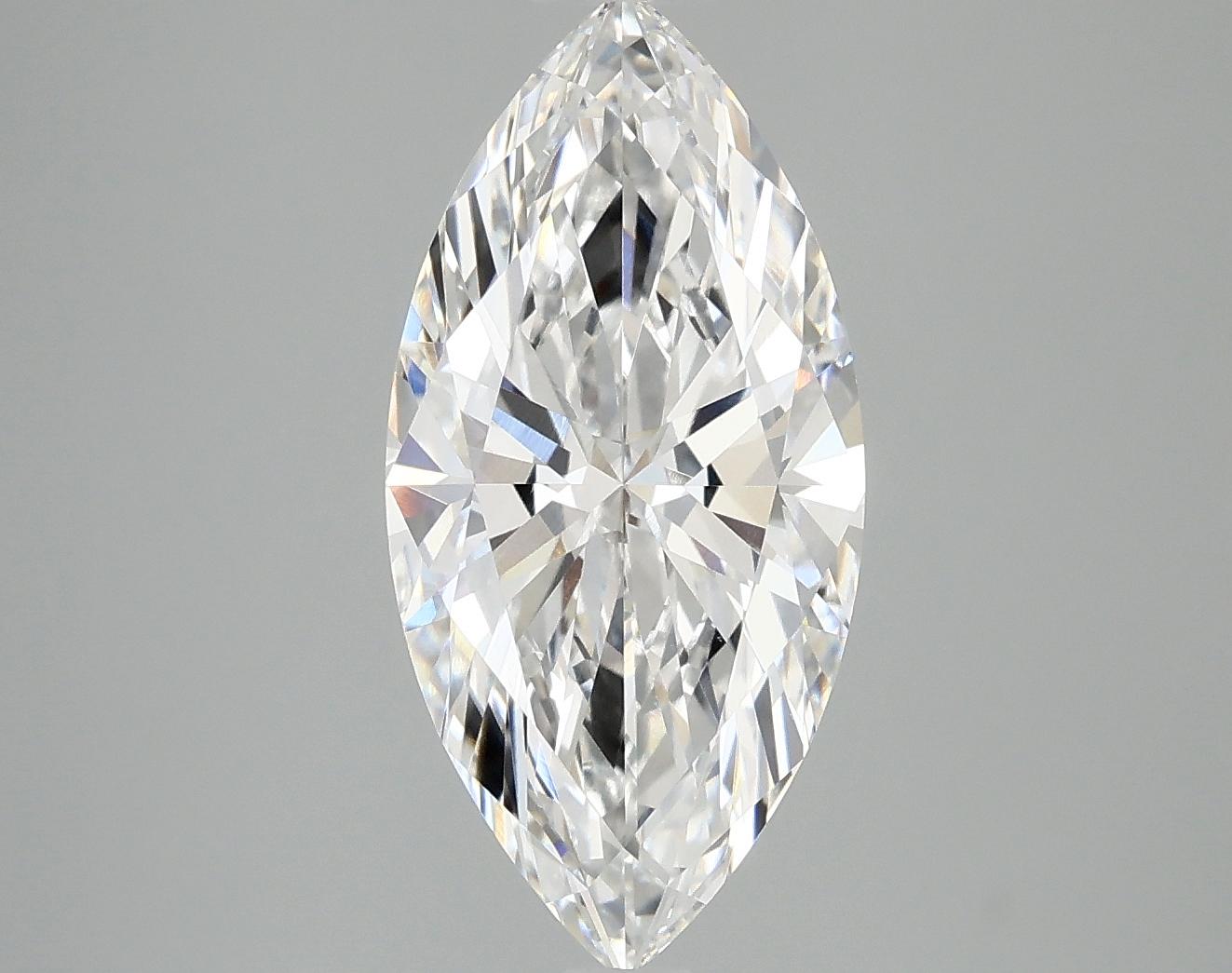 3.02 Carat Marquise Shaped Excellent Cut VVS2 IGI Certified Lab Grown Diamond