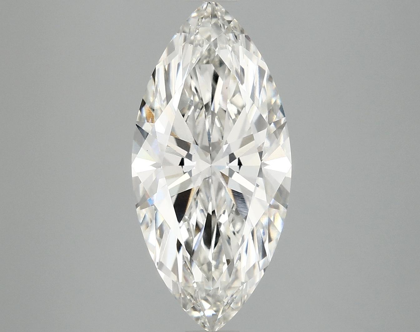 2.98 Carat Marquise Shaped Excellent Cut VVS2 IGI Certified Lab Grown Diamond
