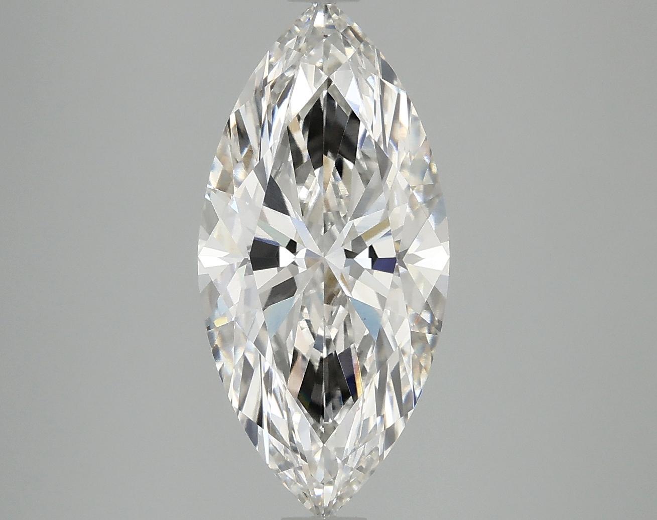 3.09 Carat Marquise Shaped Excellent Cut VVS2 IGI Certified Lab Grown Diamond