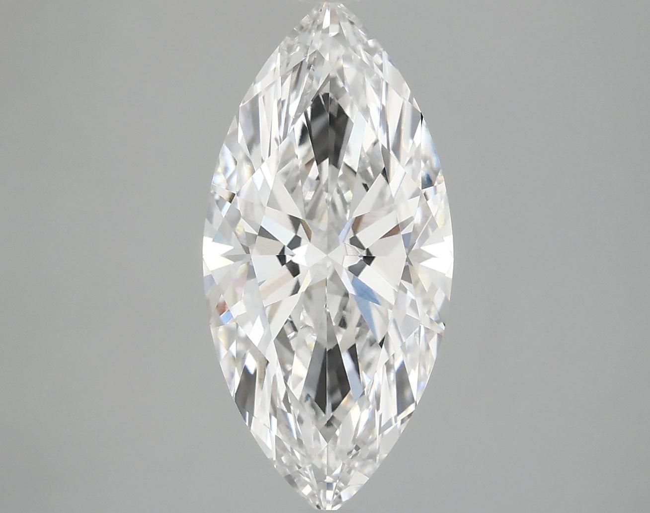 3.09 Carat Marquise Shaped Excellent Cut VVS2 IGI Certified Lab Grown Diamond