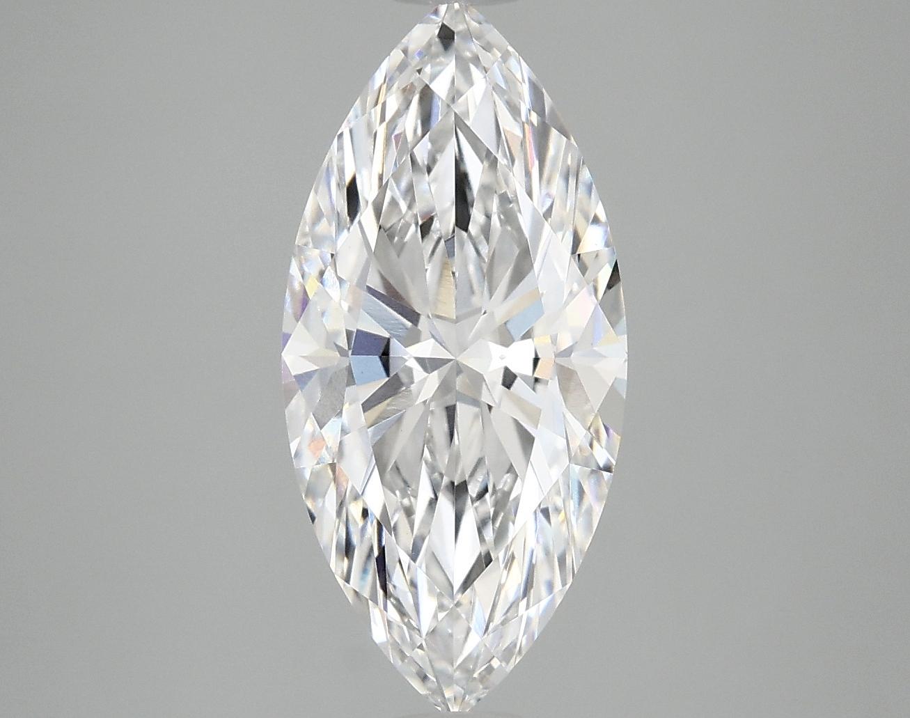 3.08 Carat Marquise Shaped Excellent Cut VVS2 IGI Certified Lab Grown Diamond