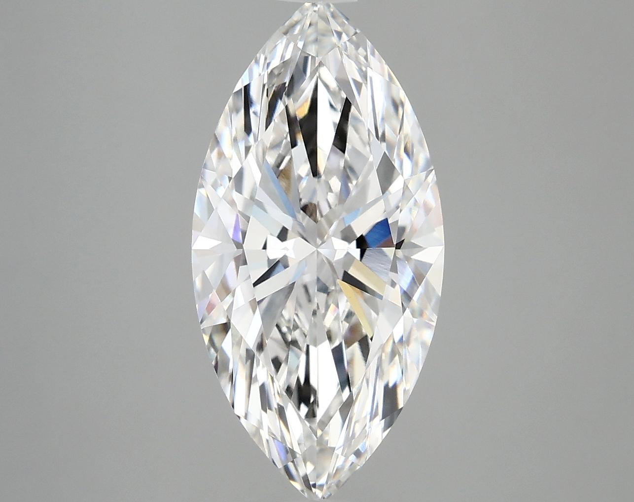 3.06 Carat Marquise Shaped Ideal Cut VVS2 IGI Certified Lab Grown Diamond