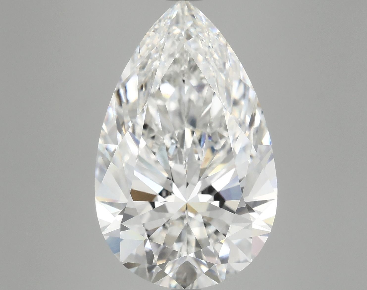 7.75 Carat Pear Shaped Ideal Cut VVS2 IGI Certified Lab Grown Diamond