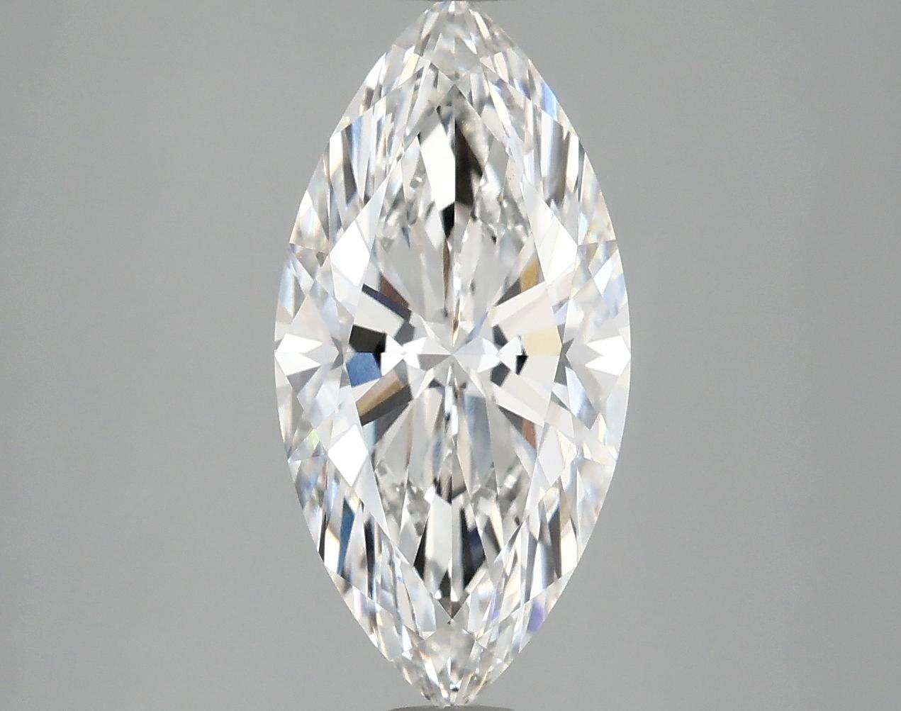 2.97 Carat Marquise Shaped Ideal Cut VVS2 IGI Certified Lab Grown Diamond