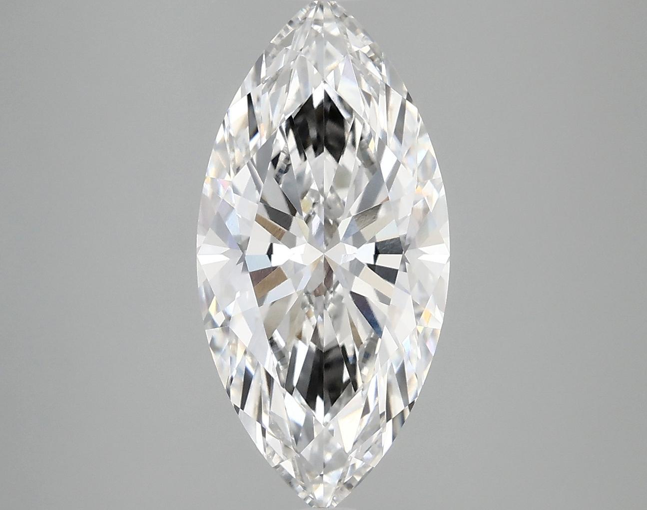 3.09 Carat Marquise Shaped Excellent Cut VVS2 IGI Certified Lab Grown Diamond