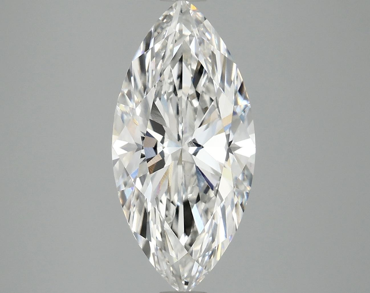 3.09 Carat Marquise Shaped Excellent Cut VVS2 IGI Certified Lab Grown Diamond