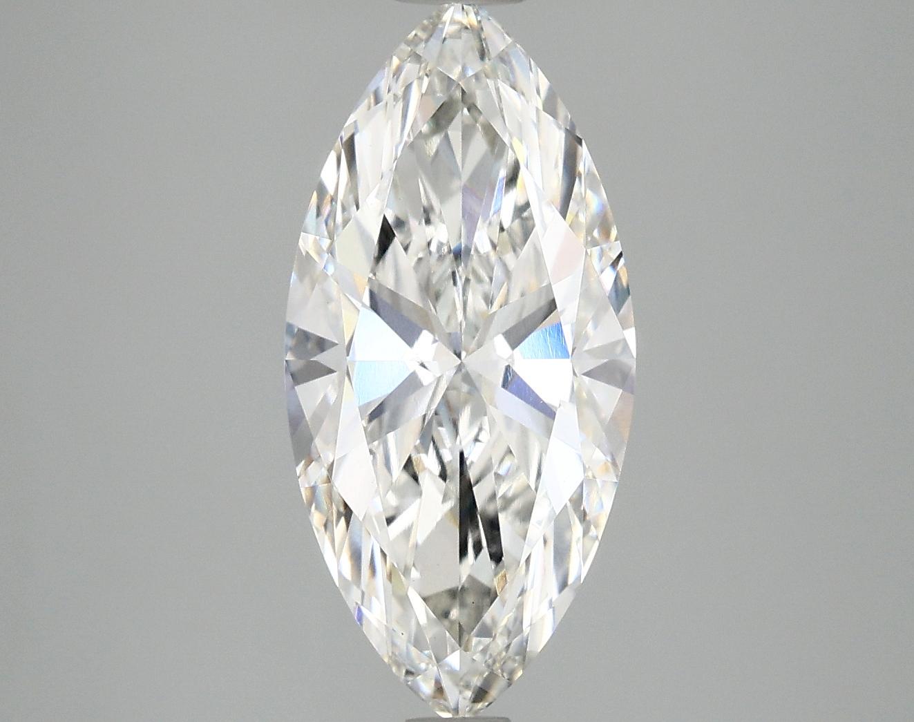 2.97 Carat Marquise Shaped Excellent Cut VVS2 IGI Certified Lab Grown Diamond