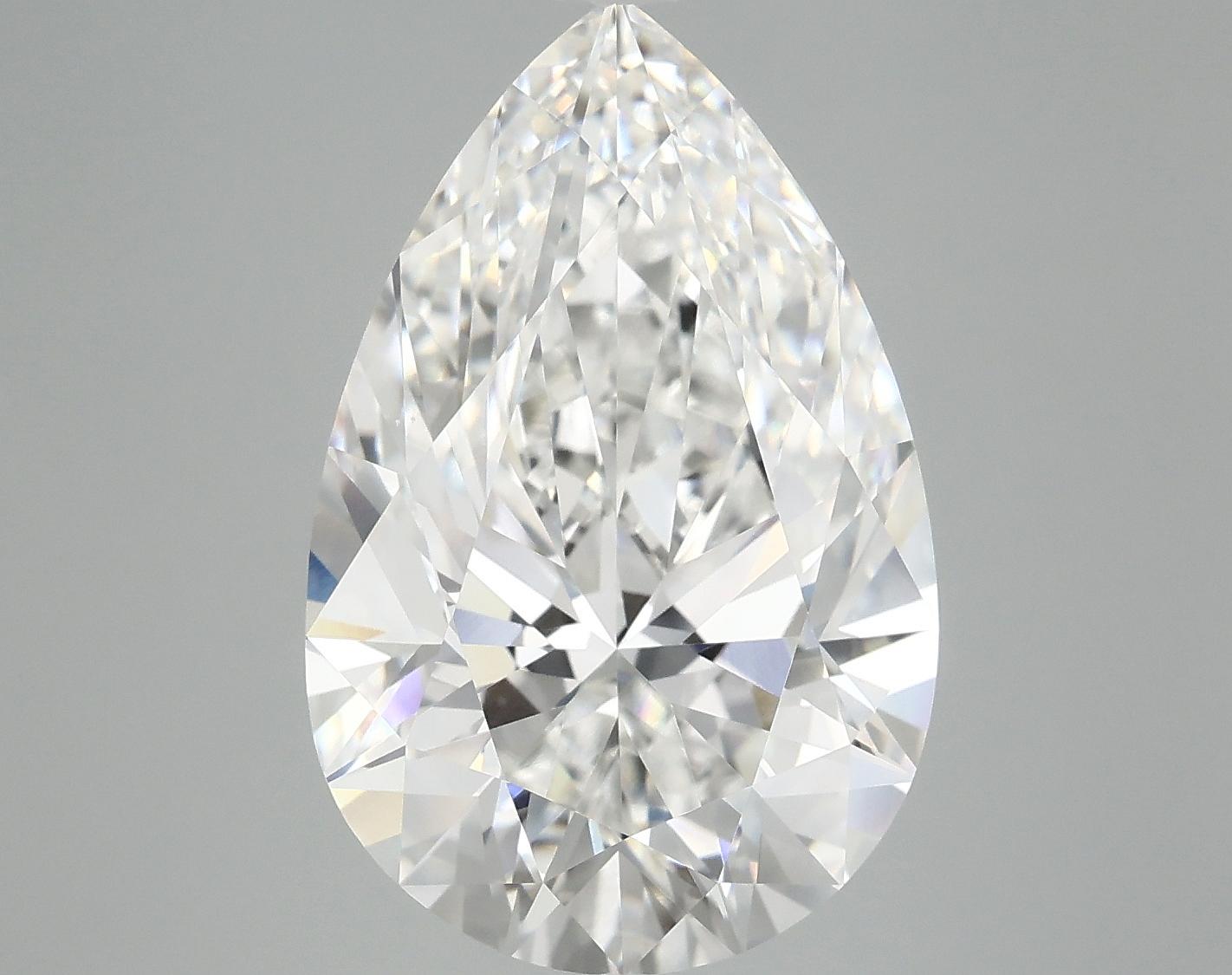 7.12 Carat Pear Shaped Ideal Cut VVS2 IGI Certified Lab Grown Diamond