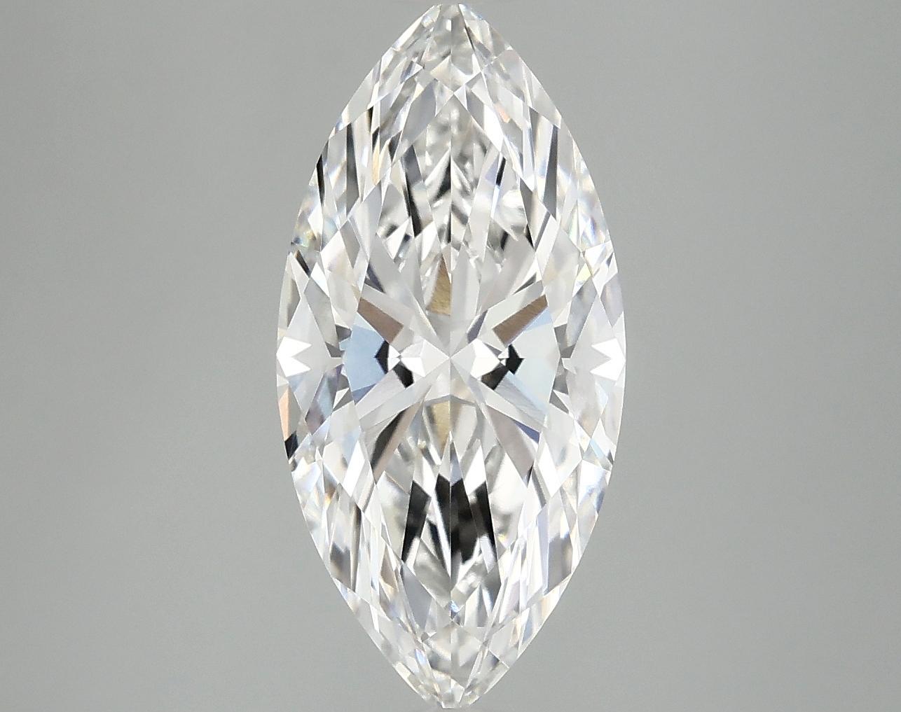 3.07 Carat Marquise Shaped Excellent Cut VVS2 IGI Certified Lab Grown Diamond