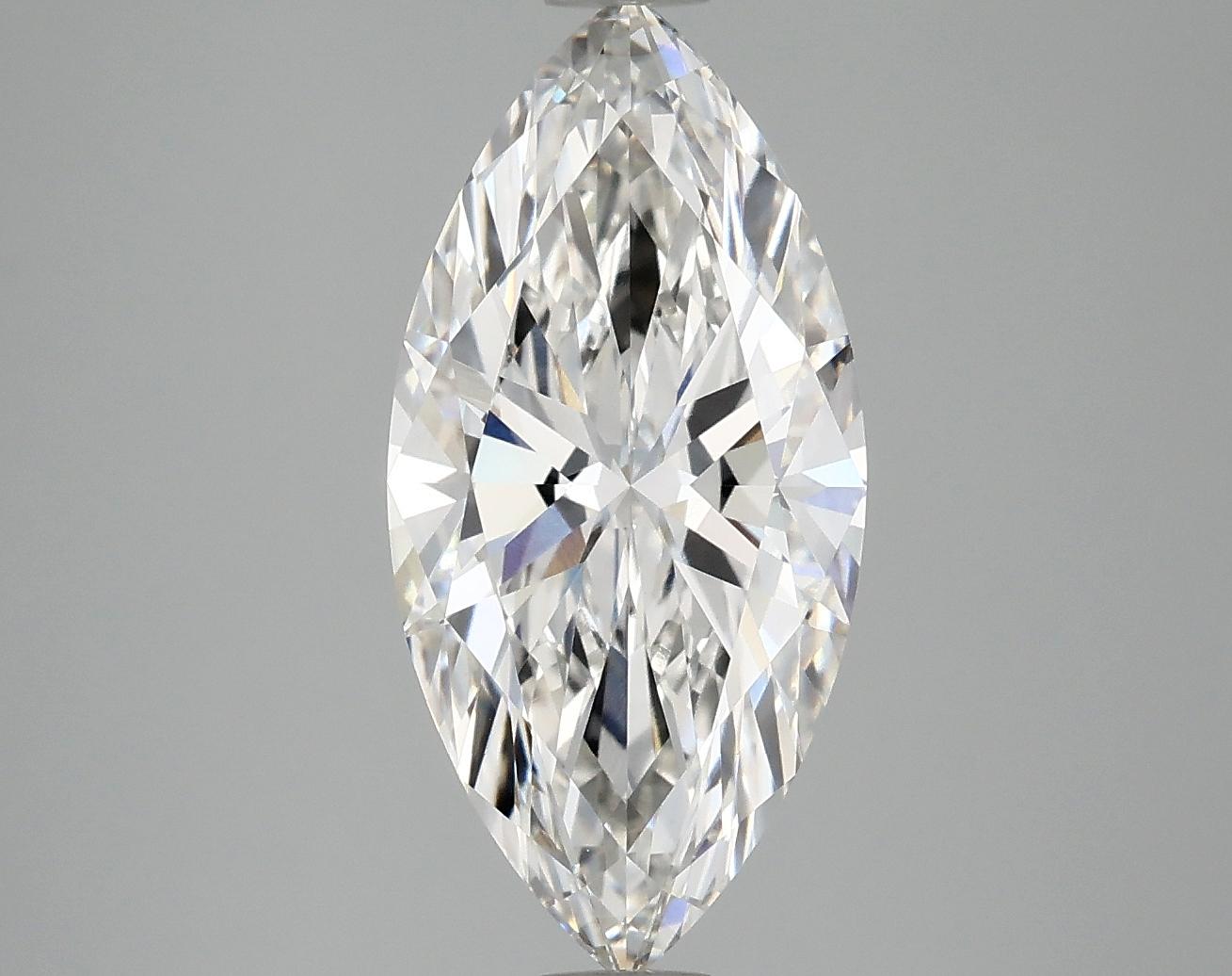 3.02 Carat Marquise Shaped Excellent Cut VVS2 IGI Certified Lab Grown Diamond
