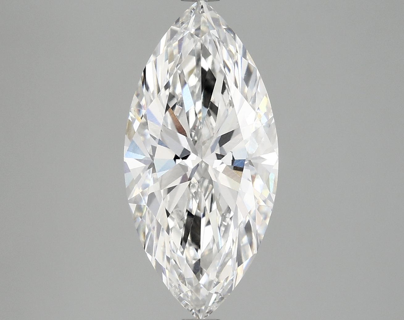 3.06 Carat Marquise Shaped Excellent Cut VVS2 IGI Certified Lab Grown Diamond
