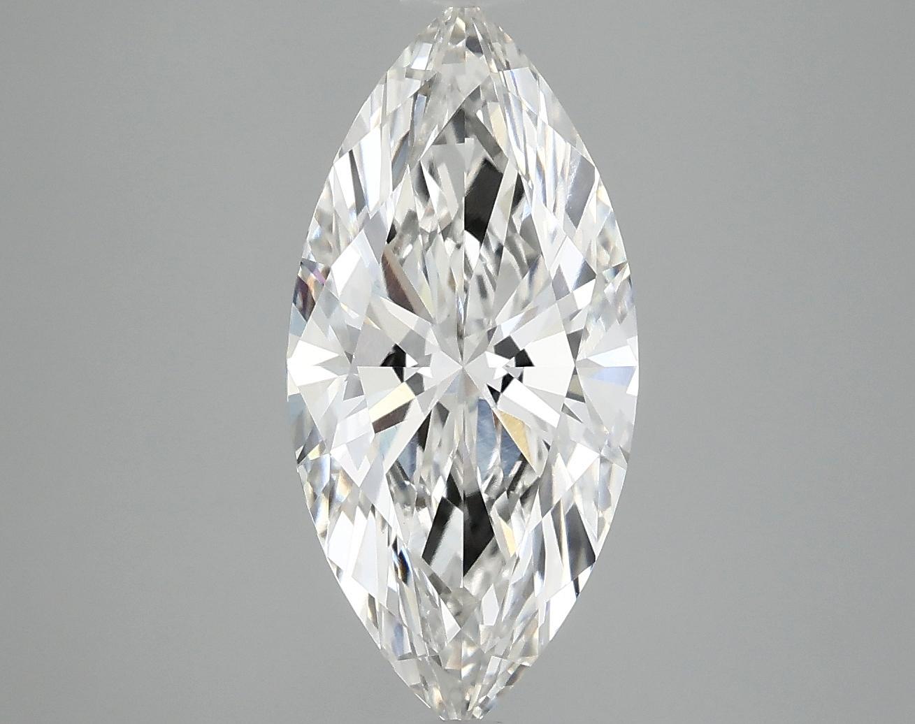 2.98 Carat Marquise Shaped Excellent Cut VVS2 IGI Certified Lab Grown Diamond