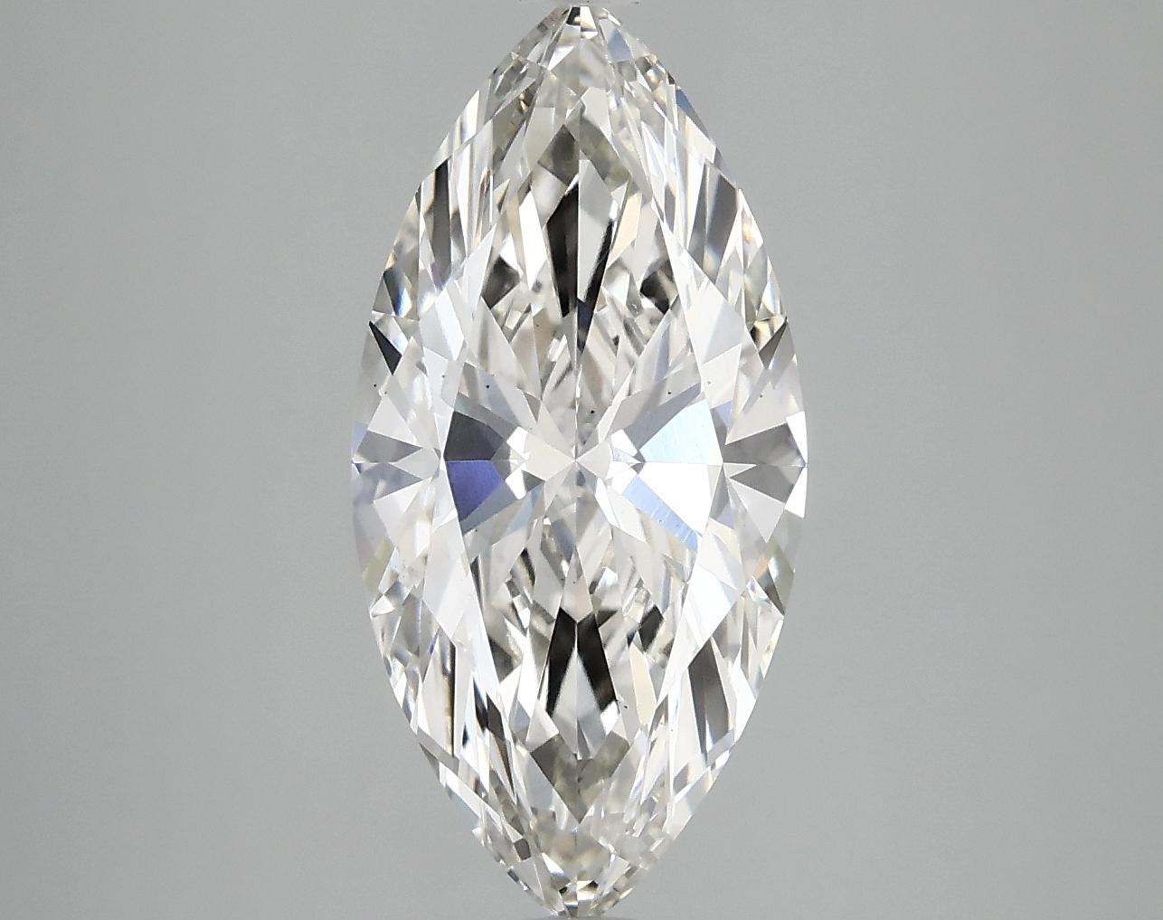 2.84 Carat Marquise Shaped Excellent Cut VS2 IGI Certified Lab Grown Diamond