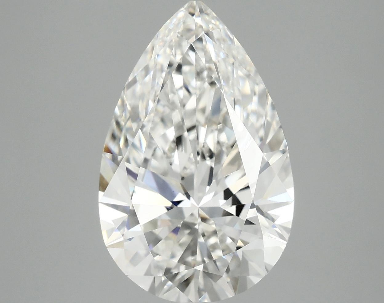 3.86 Carat Pear Shaped Ideal Cut VVS2 IGI Certified Lab Grown Diamond
