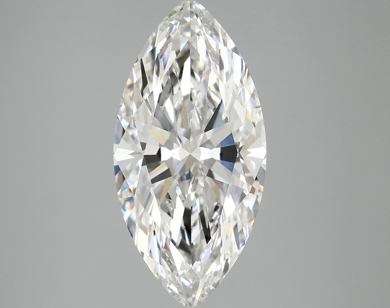 3.08 Carat Marquise Shaped Ideal Cut VVS2 IGI Certified Lab Grown Diamond