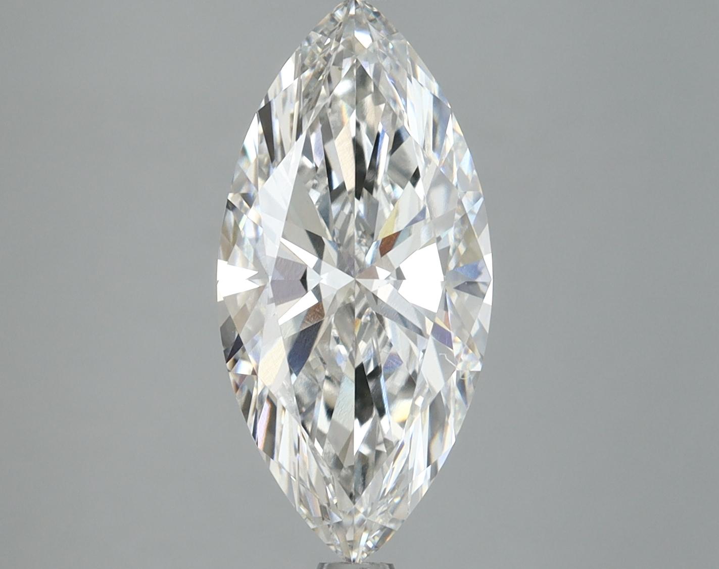 3.04 Carat Marquise Shaped Excellent Cut VVS2 IGI Certified Lab Grown Diamond