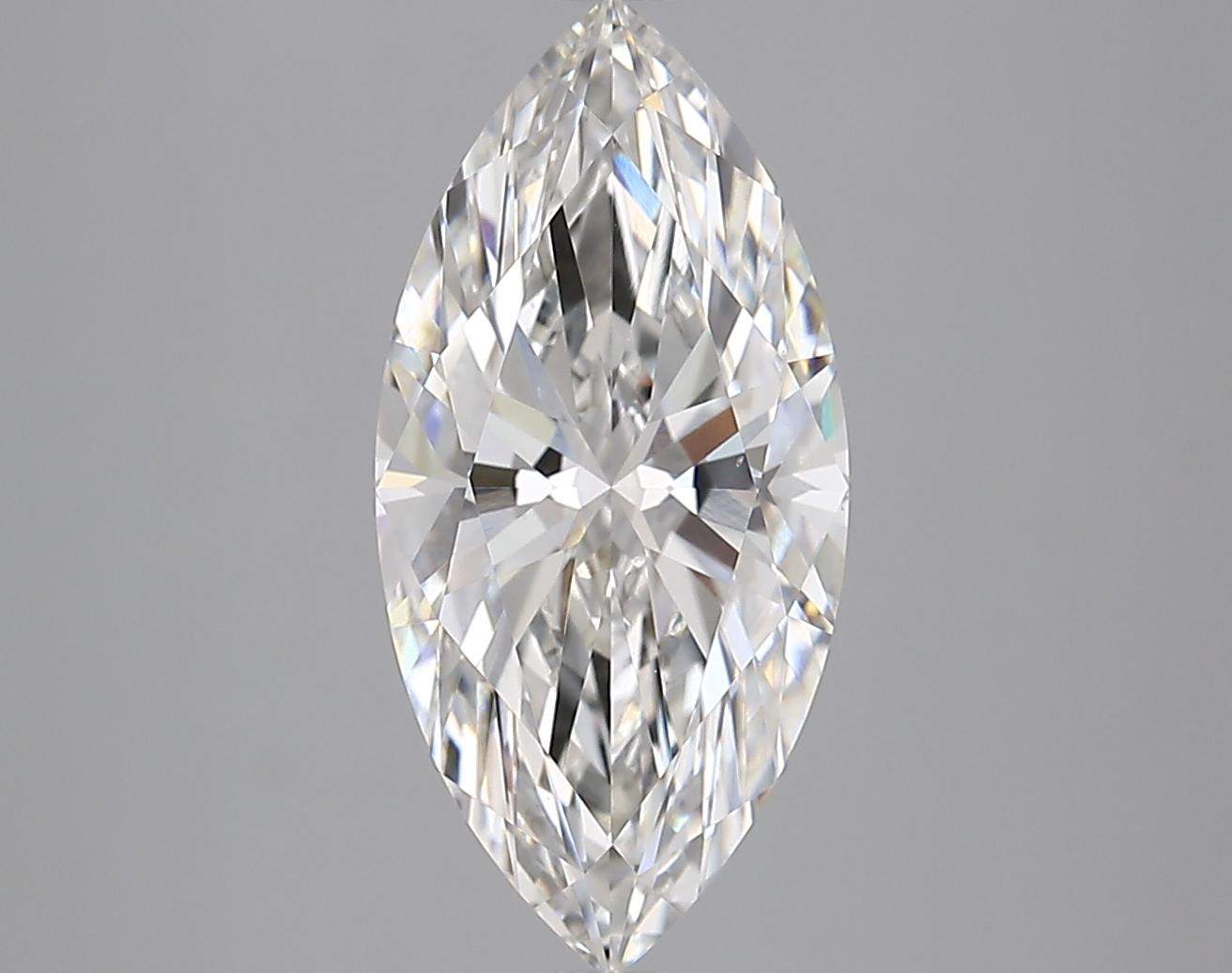 3.08 Carat Marquise Shaped Excellent Cut VVS1 IGI Certified Lab Grown Diamond