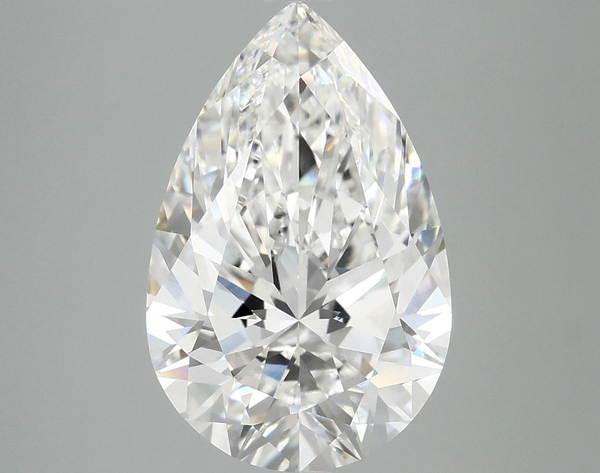 4.9 Carat Pear Shaped Ideal Cut VVS2 IGI Certified Lab Grown Diamond