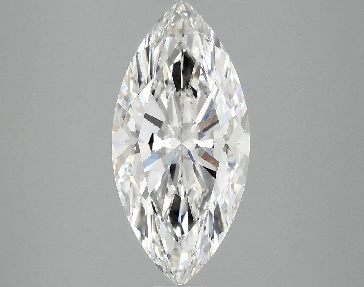2.47 Carat Marquise Shaped Excellent Cut VVS2 IGI Certified Lab Grown Diamond